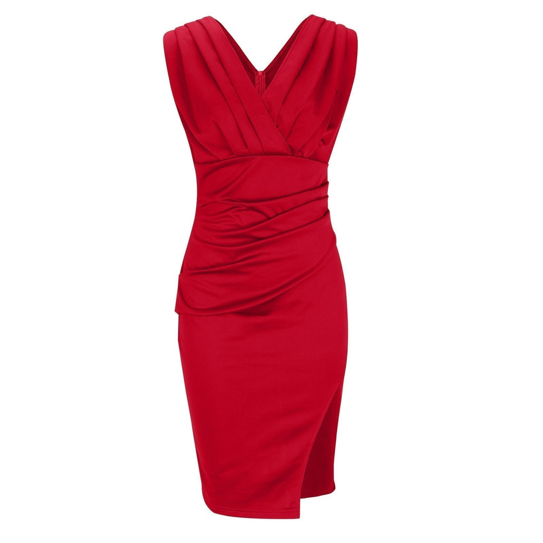 BRENDA | ELEGANT V-NECK DRESS