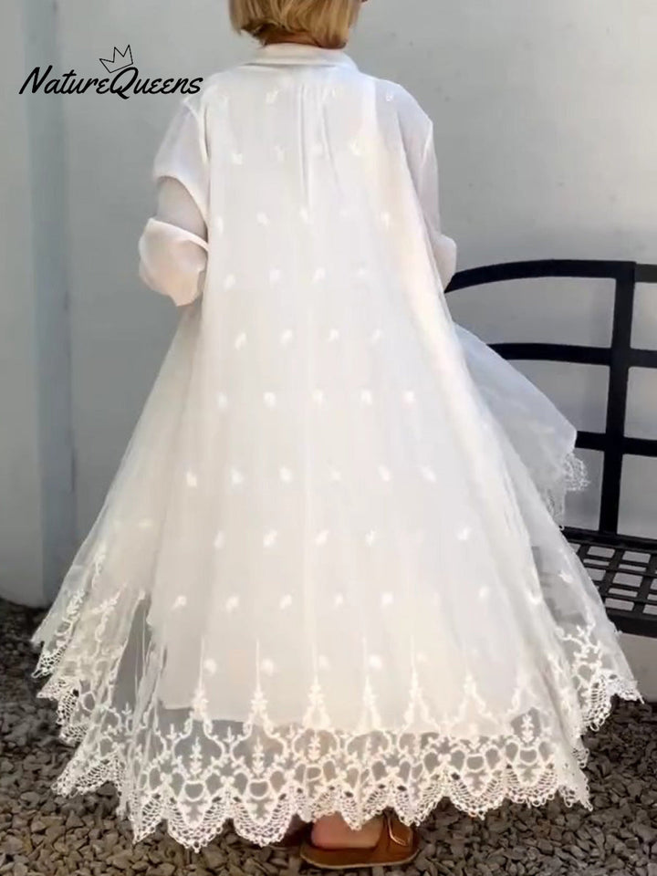 Women's Lace Dress Suit（Dress and Cardigan）