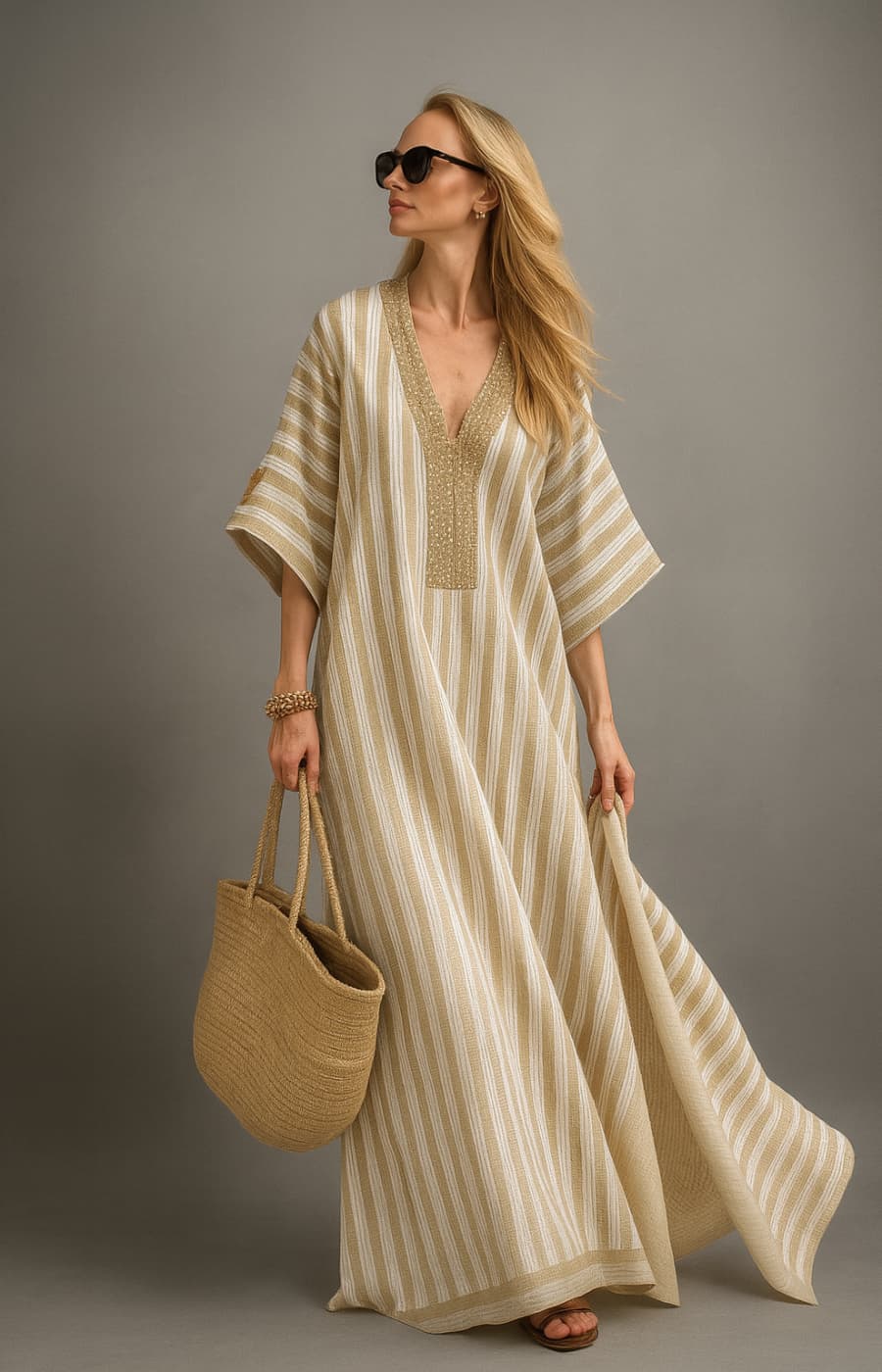 SOFÍA | VESTIDO LARGO CON DETALLES ARTESANALES