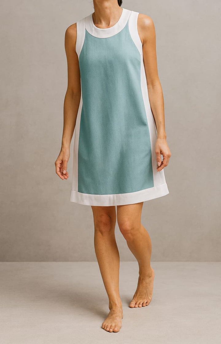 VALENTINA | CONJUNTO SIN MANGAS TIPO VESTIDO CON FALDA Y SHORTS OCULTOS