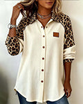 Jordana - Leopard Print Button-Down Collar Shirt