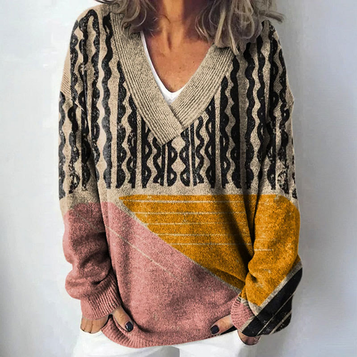 The Nancy – Elegant V-neck Pullover Sweater