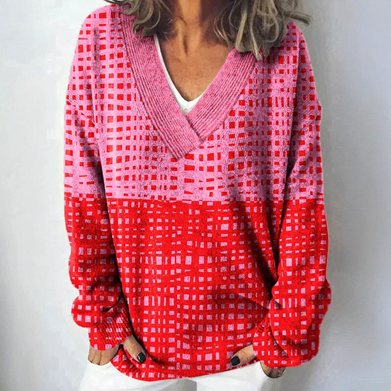 The Nancy – Elegant V-neck Pullover Sweater