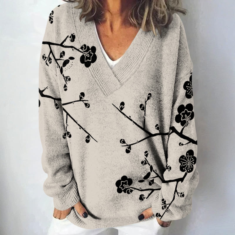 The Nancy – Elegant V-neck Pullover Sweater
