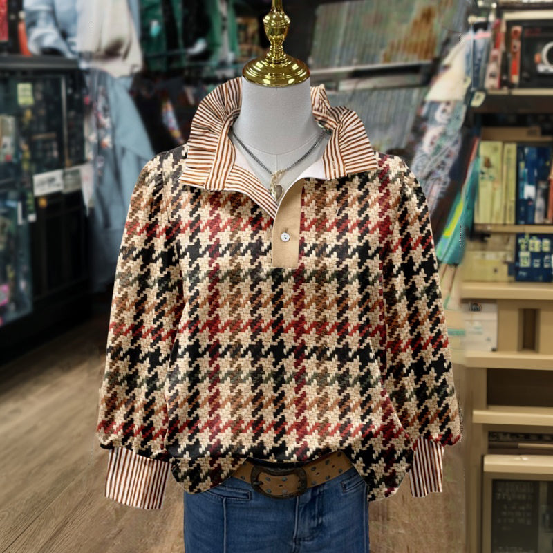 The Heritage Houndstooth Sweater - Timeless Sophistication