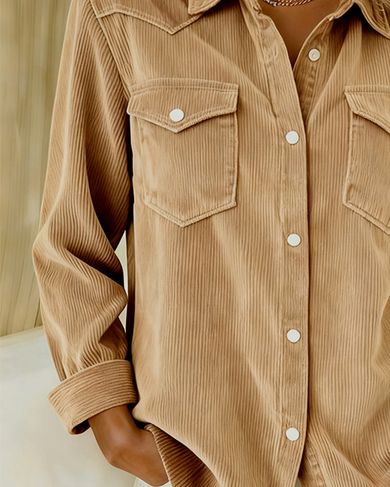 Nancy® | Long-Sleeve Shirt with Lapel and Button Placket