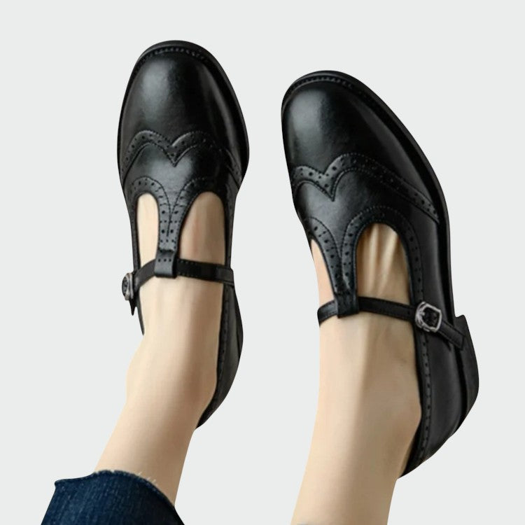 Janet | Elegant Leather Mary Jane Shoes
