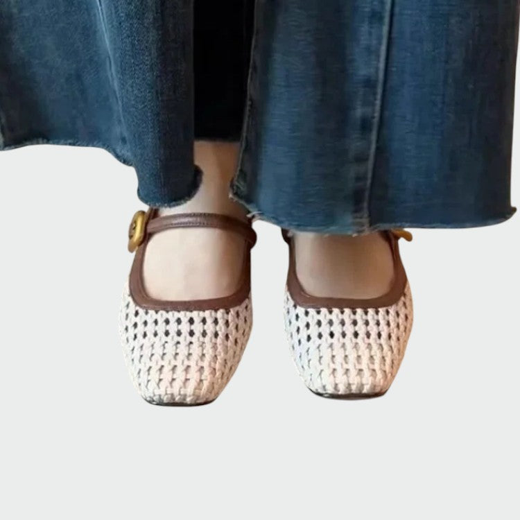Cynthia | Woven Buckle Mary Jane Shoes