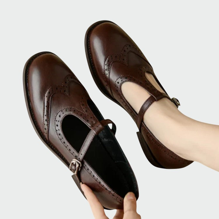 Janet | Elegant Leather Mary Jane Shoes