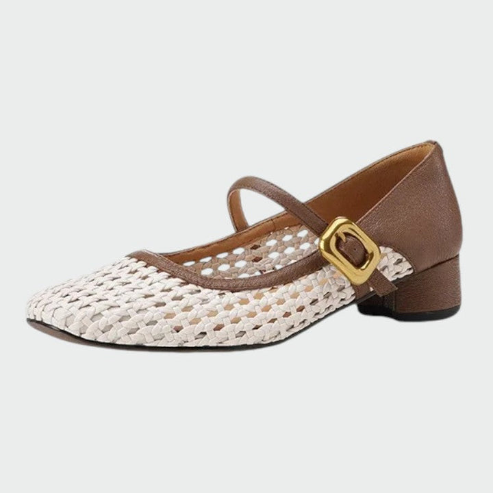 Cynthia | Woven Buckle Mary Jane Shoes