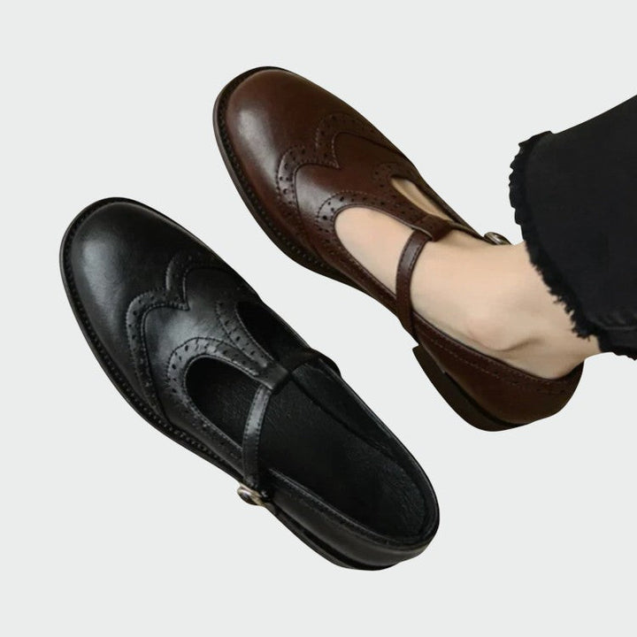 Janet | Elegant Leather Mary Jane Shoes