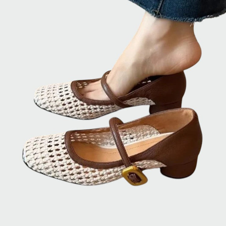 Cynthia | Woven Buckle Mary Jane Shoes