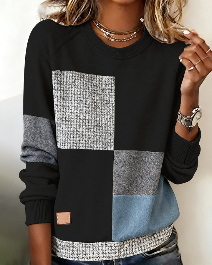 Dorothy® | Casual Contrast Color Crew Neck Sweatshirt