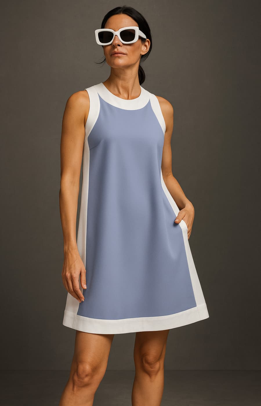 VALENTINA | CONJUNTO SIN MANGAS TIPO VESTIDO CON FALDA Y SHORTS OCULTOS