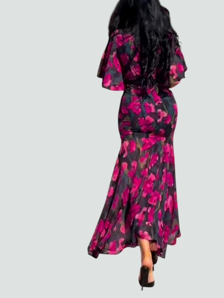 ALMUDENA | VESTIDO LARGO CON ESTAMPADO FLORAL