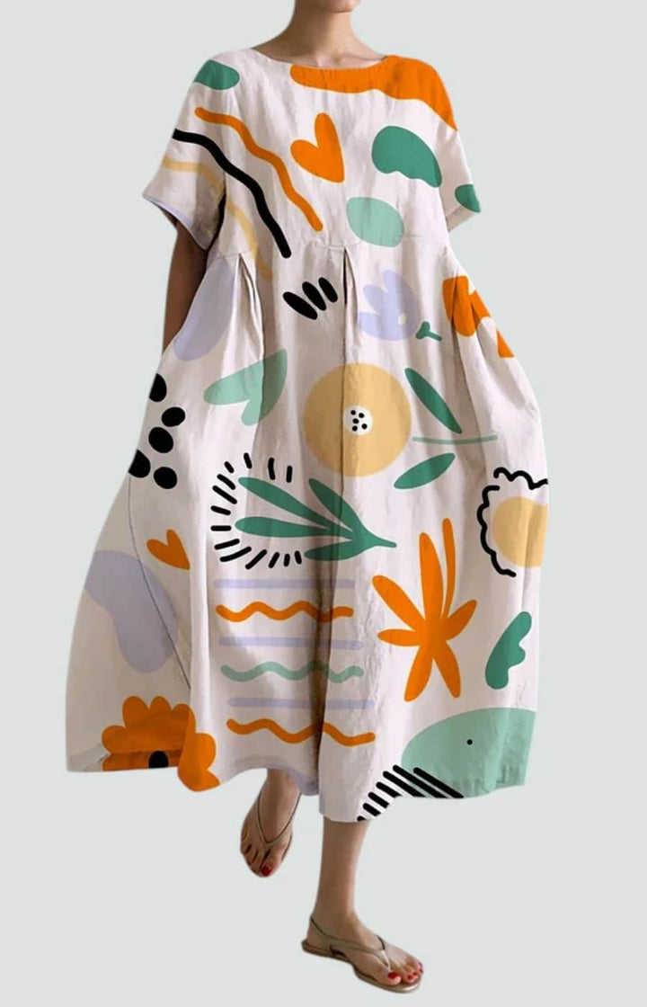 VALENTINA | VESTIDO FLORAL CON ELEGANCIA RELAJADA