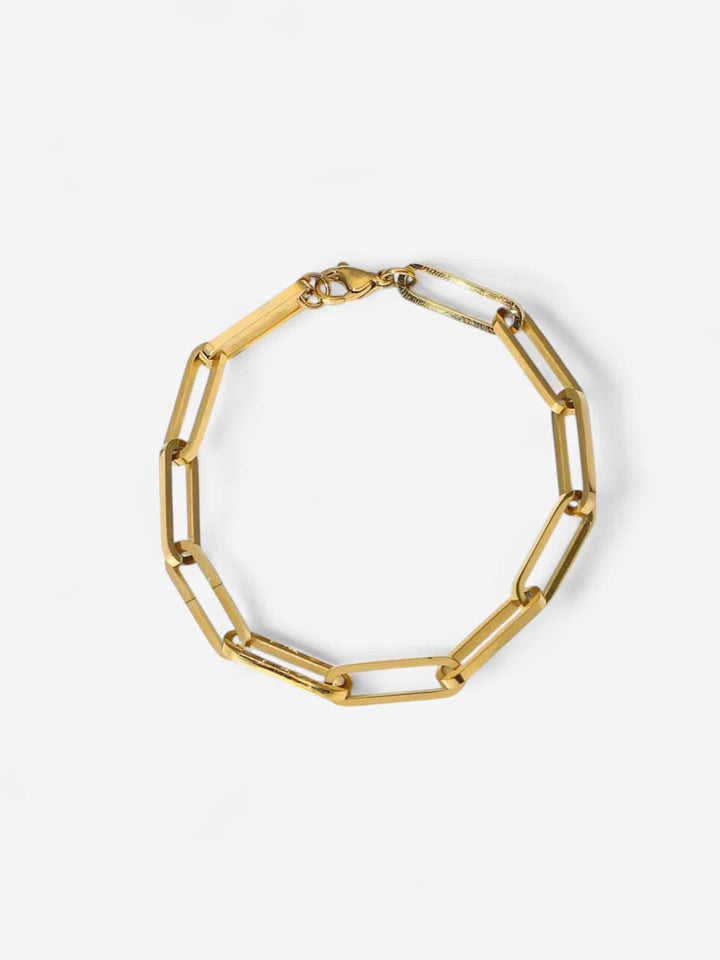 ATLAS LINK | PULSERA CON ESLABONES RECTANGULARES Y FUERZA AUDACIOSA