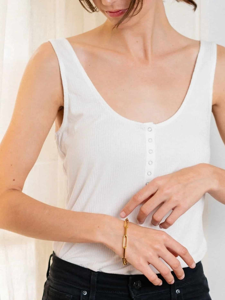 ATLAS LINK | PULSERA CON ESLABONES RECTANGULARES Y FUERZA AUDACIOSA