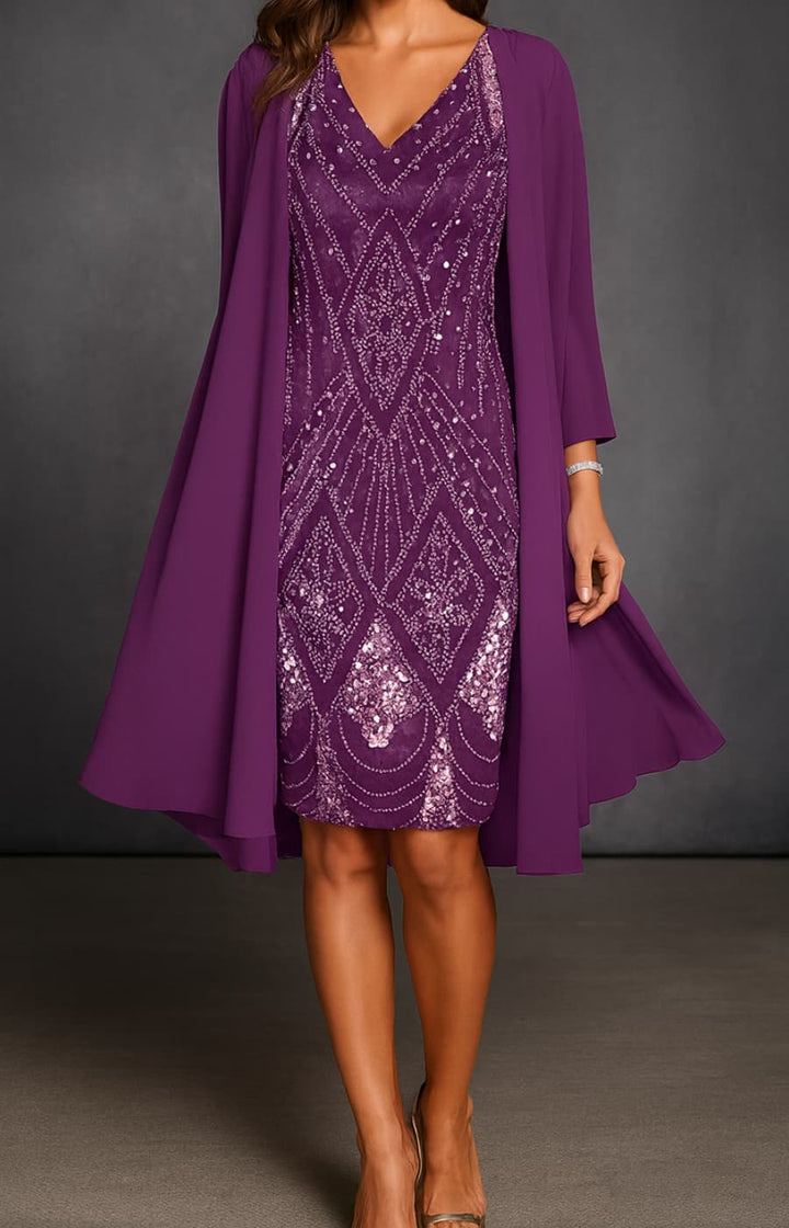 BEATRIZ | EMBELLISHED EVENING DRESS WITH STOLE