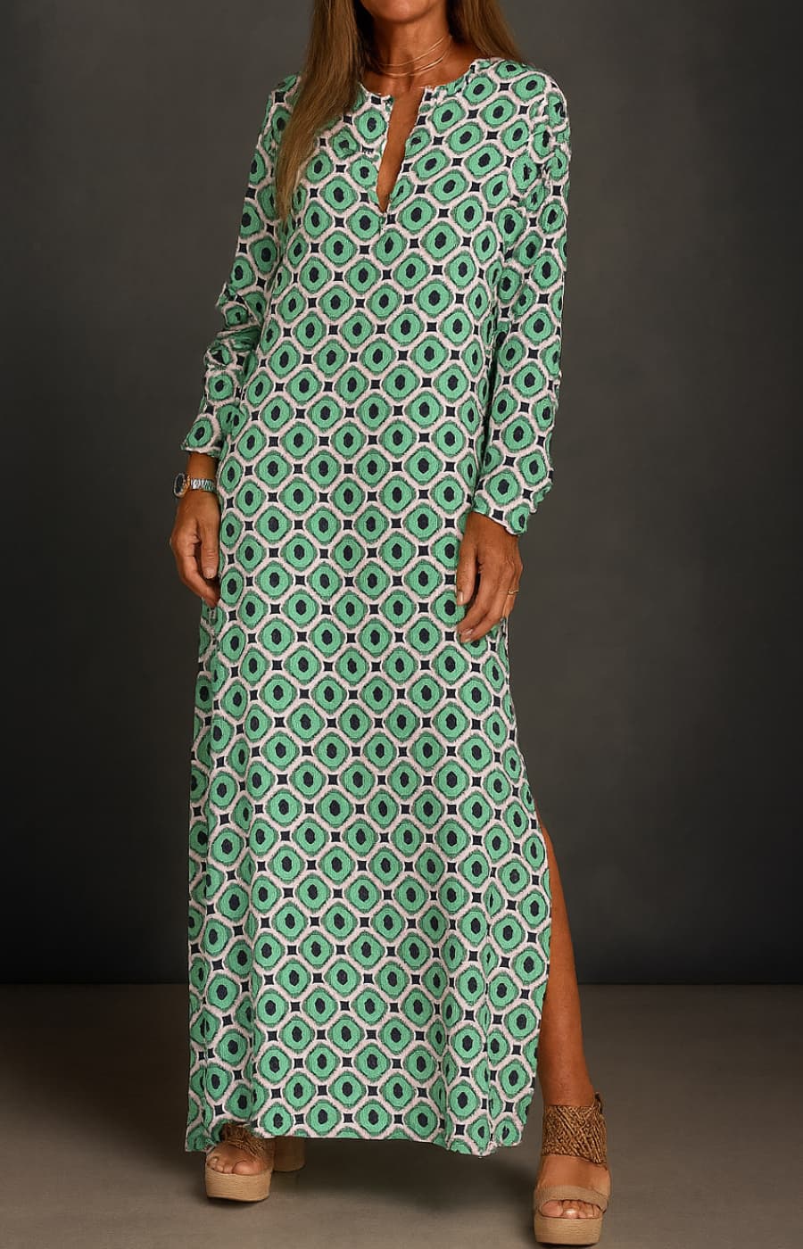 VERONICA | FLOWING AUTUMN MAXI DRESS