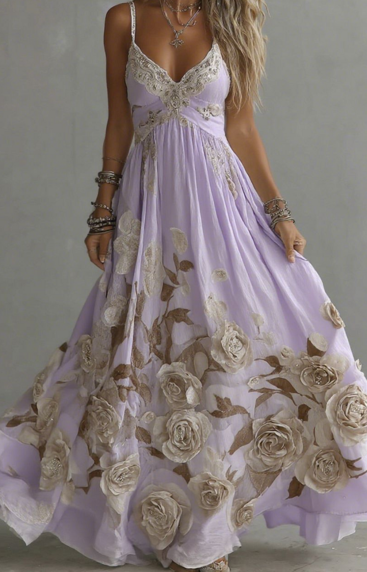 LUCÍA | EMBROIDERED MAXI DRESS