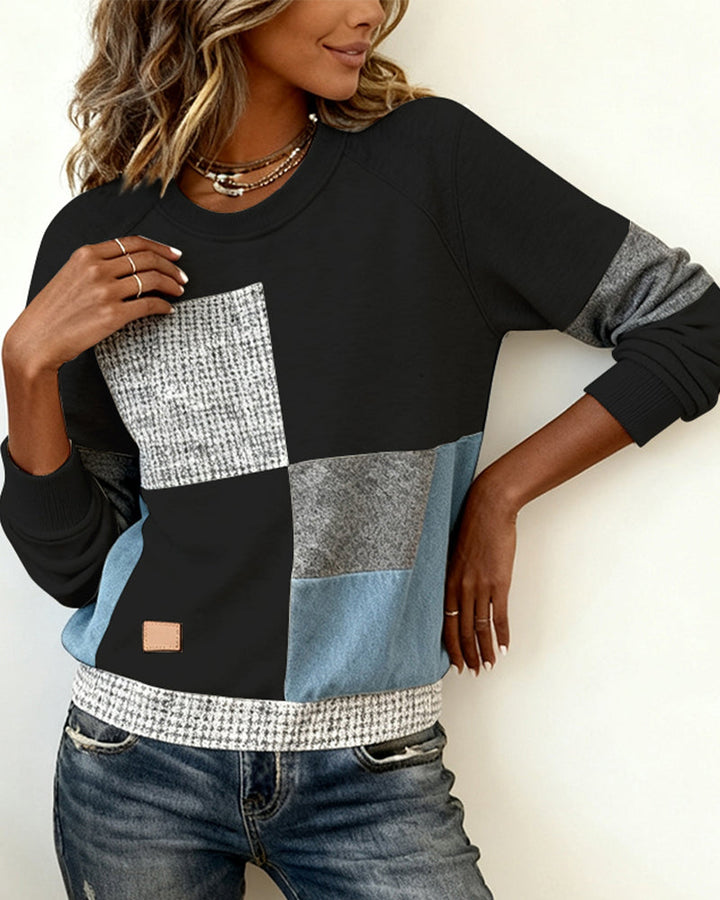Dorothy® | Casual Contrast Color Crew Neck Sweatshirt