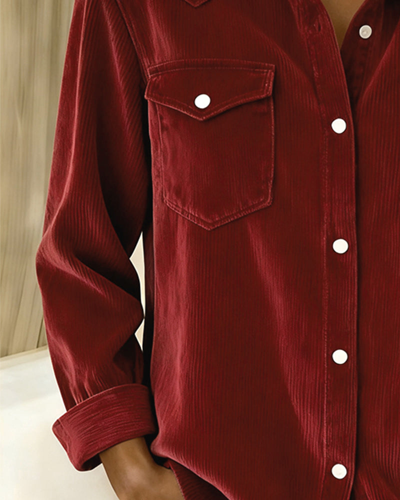 Nancy® | Long-Sleeve Shirt with Lapel and Button Placket