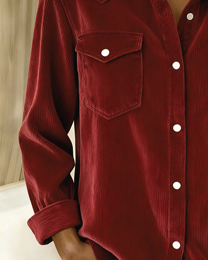 Nancy® | Long-Sleeve Shirt with Lapel and Button Placket