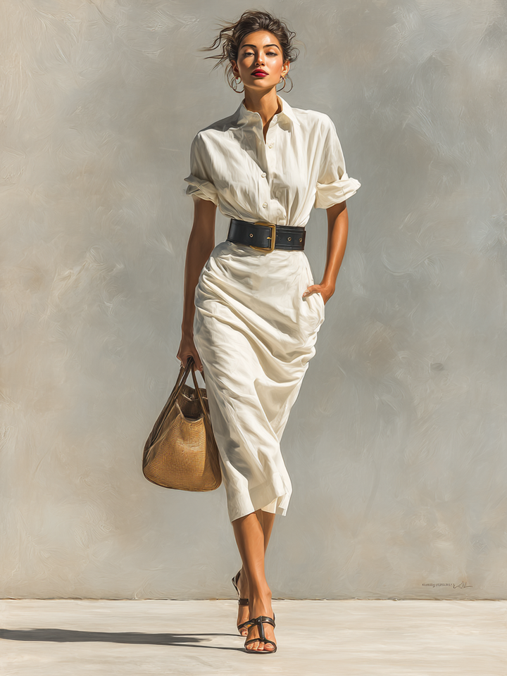 SOFIA | SHIRT MIDI DRESS