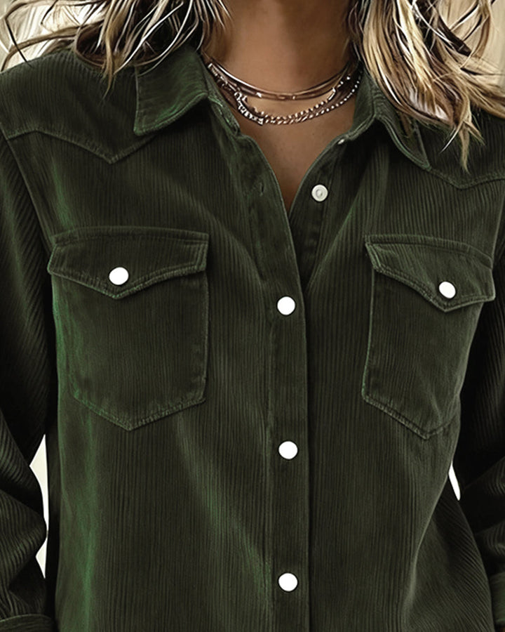 Nancy® | Long-Sleeve Shirt with Lapel and Button Placket