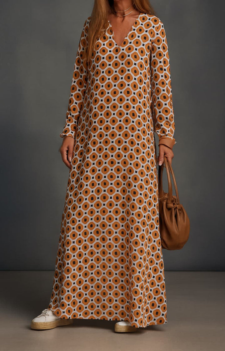 VERONICA | FLOWING AUTUMN MAXI DRESS