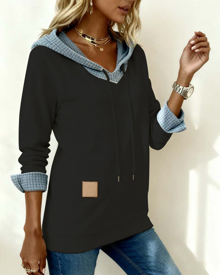 Pamela® | Casual Hoodie Sweatshirt with Waffle Inserts