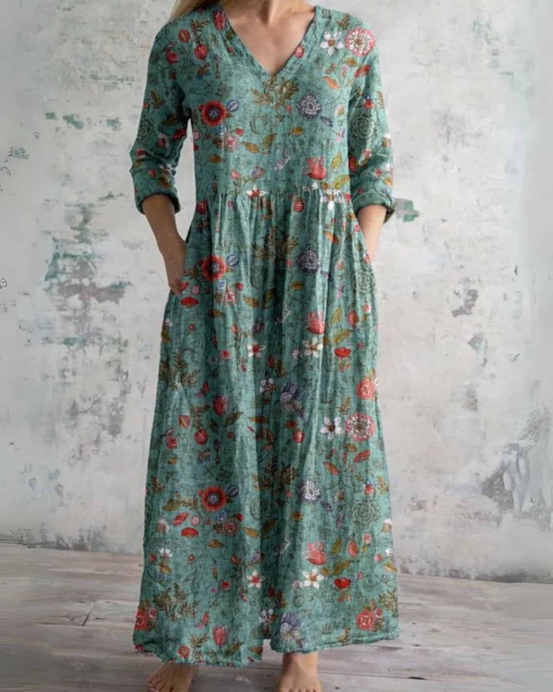Hazel™ | Vintage Floral Maxi Dress