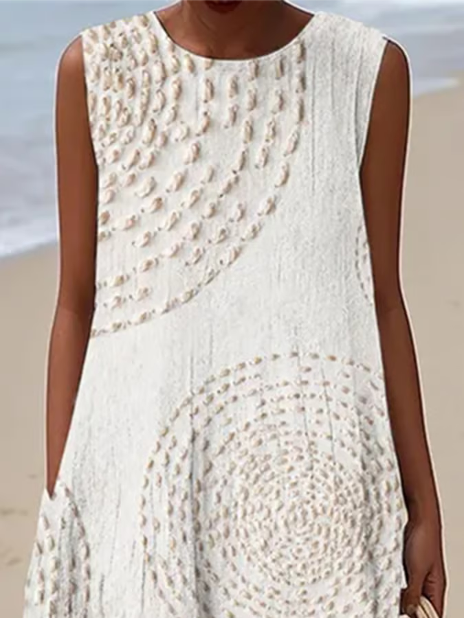 Vestido Oplena | Estampado Casual sin Mangas