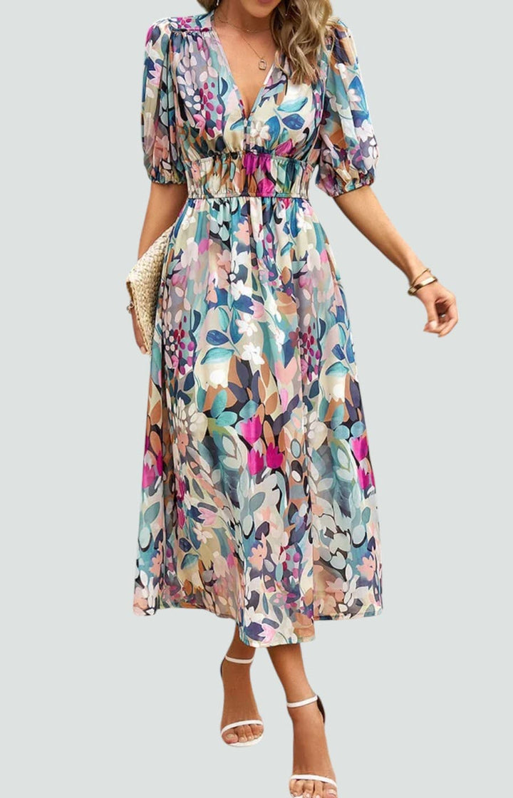 SOLEDAD | VESTIDO MOLDEADOR CON ESTAMPADO VIBRANTE