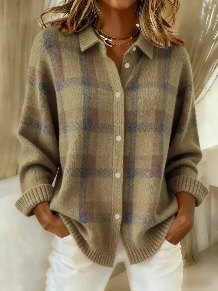Sharon® | Retro Checked Sweater