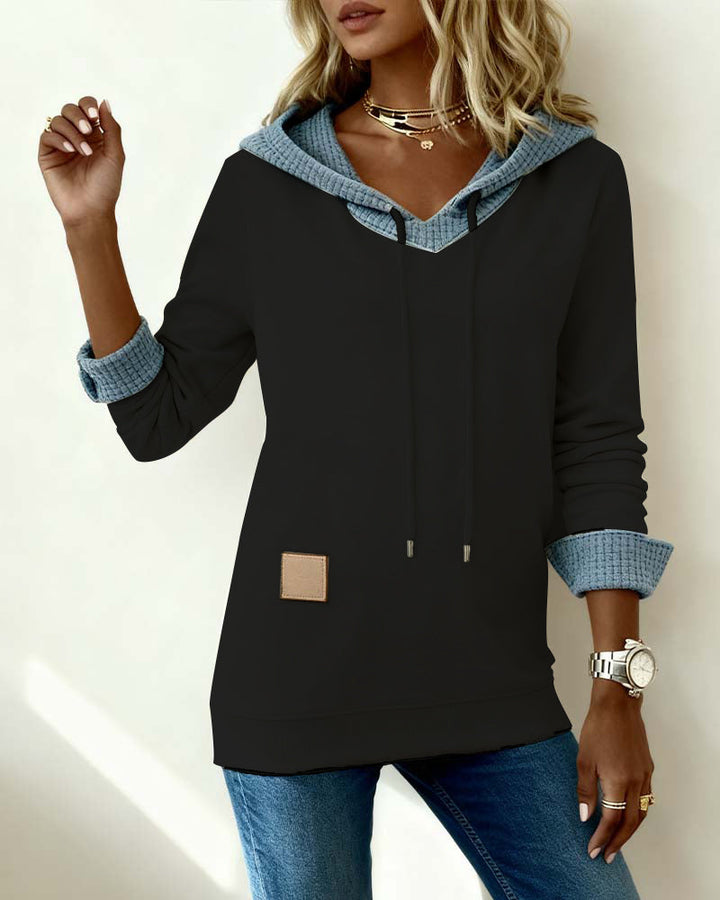 Pamela® | Casual Hoodie Sweatshirt with Waffle Inserts