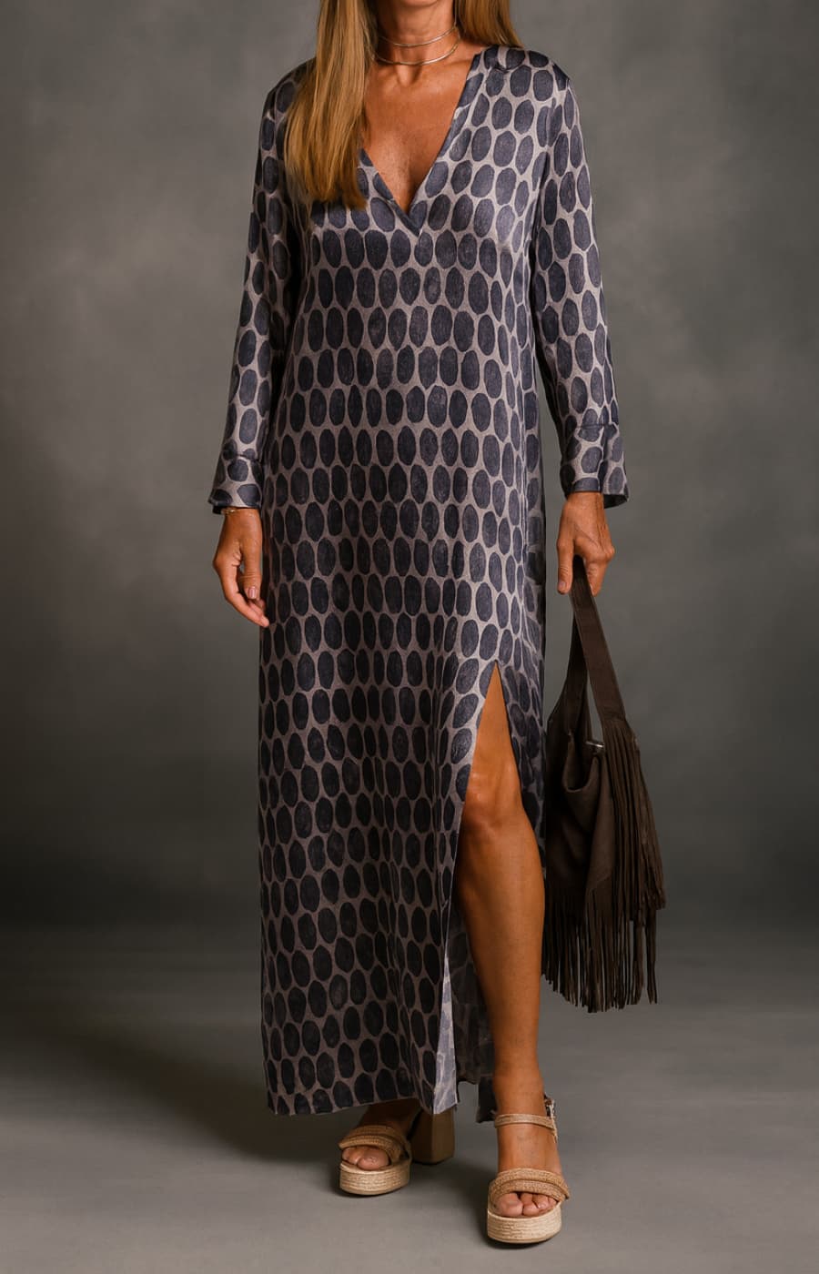 VERONICA | FLOWING AUTUMN MAXI DRESS