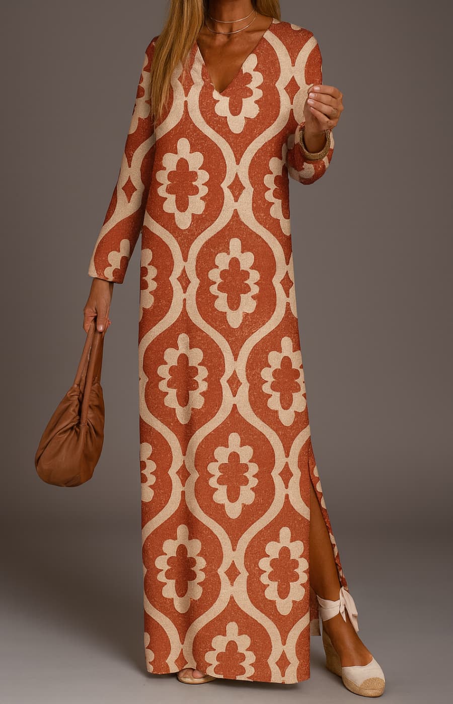 VERONICA | FLOWING AUTUMN MAXI DRESS