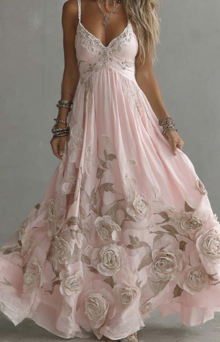 LUCÍA | EMBROIDERED MAXI DRESS