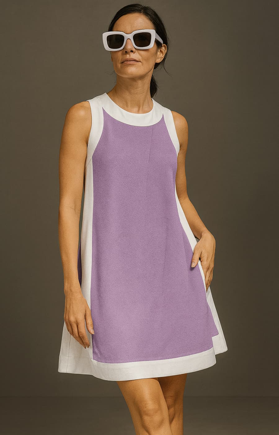 VALENTINA | CONJUNTO SIN MANGAS TIPO VESTIDO CON FALDA Y SHORTS OCULTOS