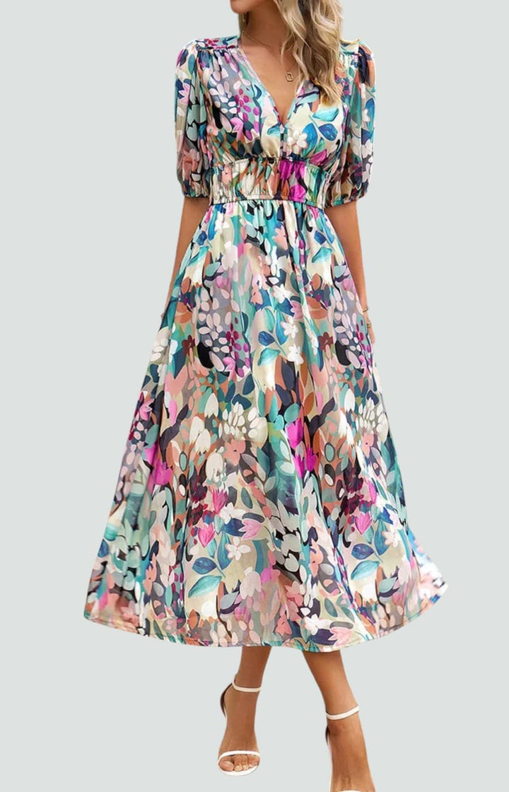 SOLEDAD | VESTIDO MOLDEADOR CON ESTAMPADO VIBRANTE