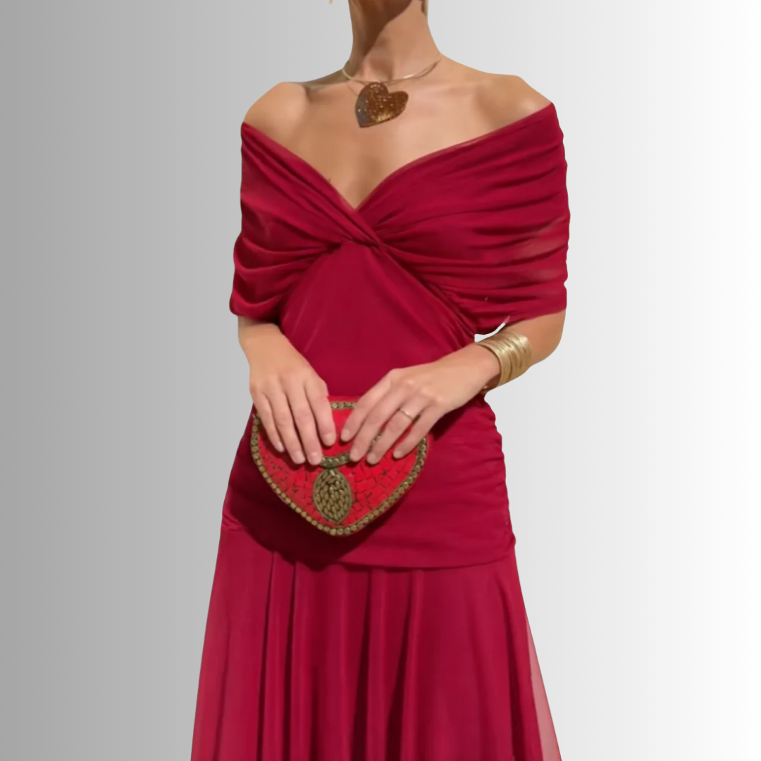 Maxine™ | Timeless Off-Shoulder Maxi Dress
