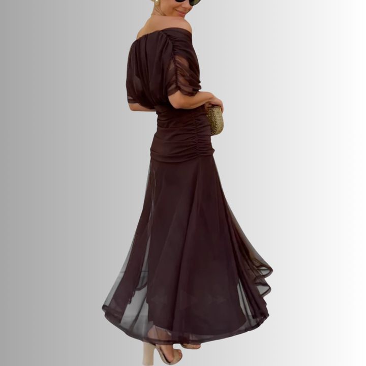 Maxine™ | Timeless Off-Shoulder Maxi Dress
