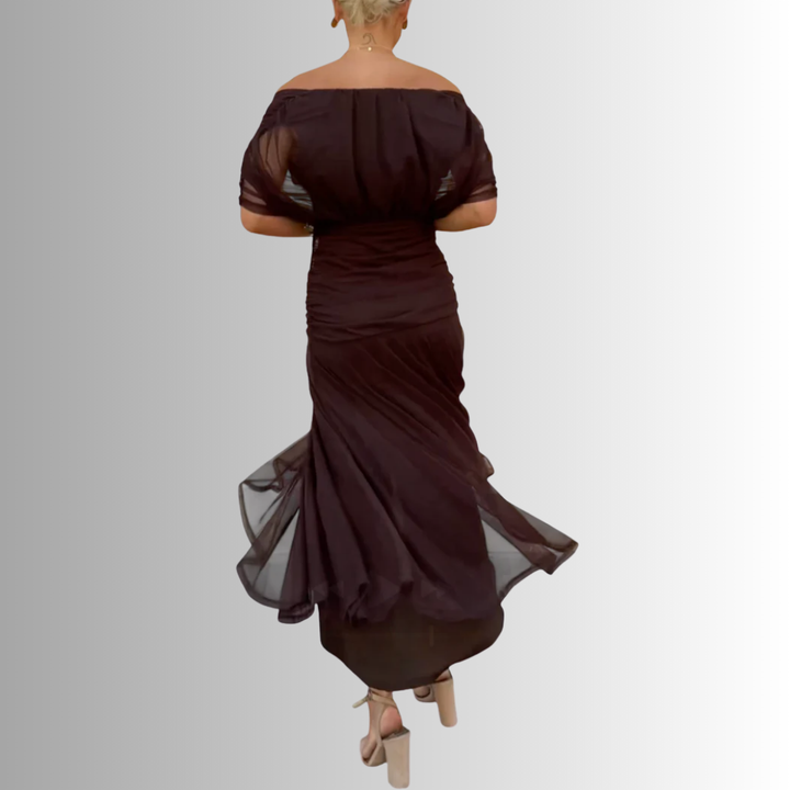 Maxine™ | Timeless Off-Shoulder Maxi Dress