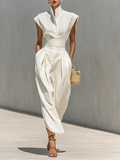 CLARA | STRUCTURED LINEN JUMPSUIT
