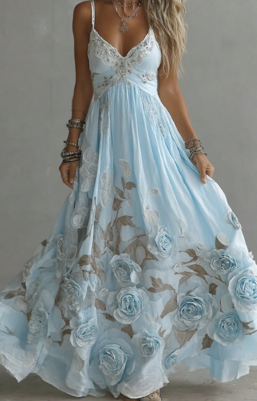 LUCÍA | EMBROIDERED MAXI DRESS