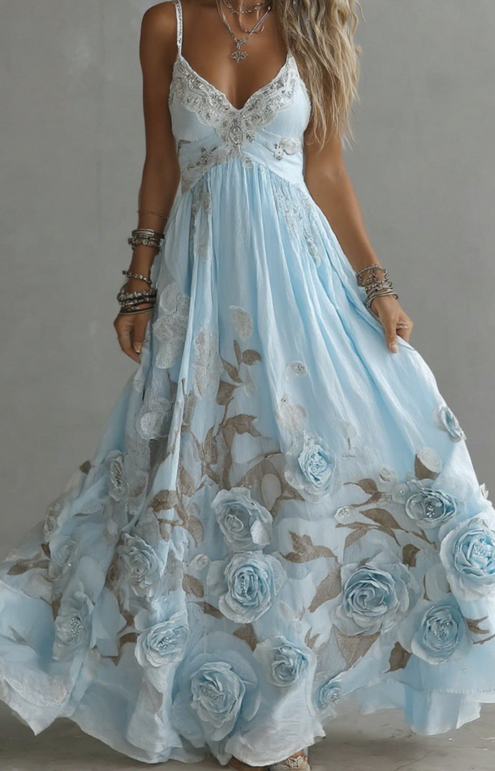 LUCÍA | EMBROIDERED MAXI DRESS