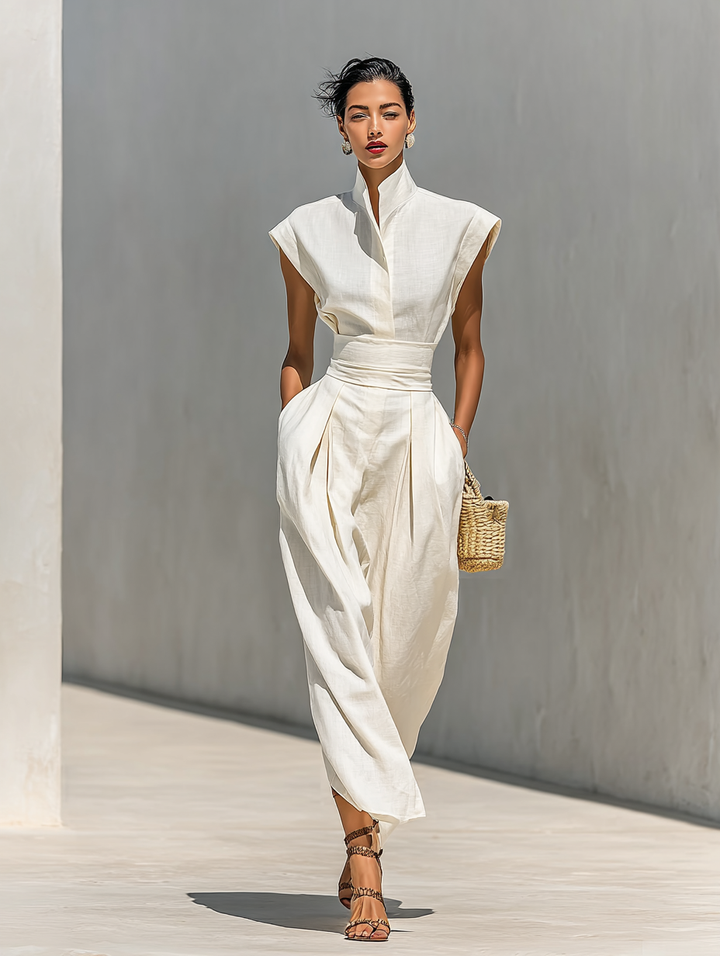 CLARA | STRUCTURED LINEN JUMPSUIT