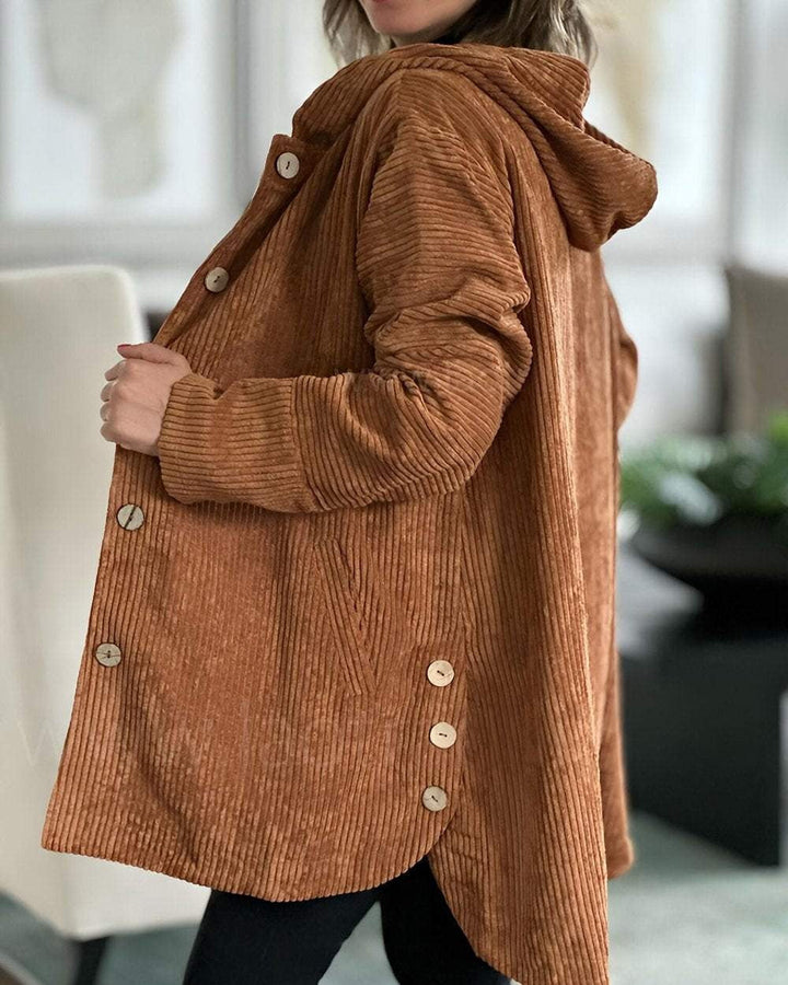 Cordia - Cozy Corduroy Hooded Jacket
